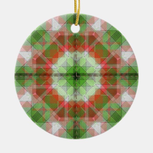 Kerstquilts 2 in 1 verschillend aan elke kant keramisch ornament (Voorkant)