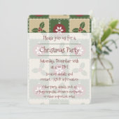 Kerstquiltsfeestuitnodiging Kaart (Staand voorkant)