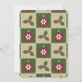 Kerstquiltsfeestuitnodiging Kaart (Achterkant)
