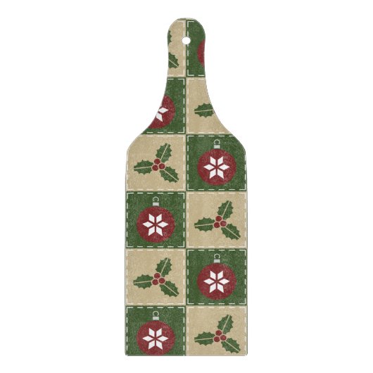 Kerstquiltsnijplank van glas snijplank (Voorkant)