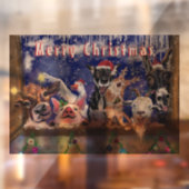 Kerstraam Cling Funny Animal Celebration Raamsticker (Vel 2)