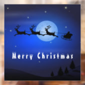 Kerstraam met kerstman en rendieren raamsticker (Vel 2)