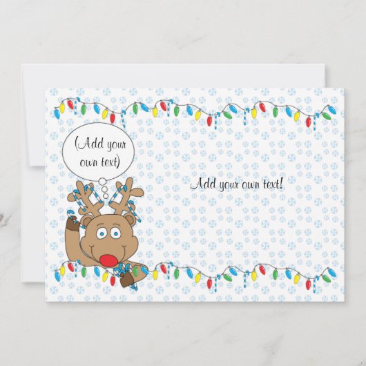 Kerstraap 2-zijdig/plat/kaart/& env 7-inch x5 feestdagenkaart (Voorkant)