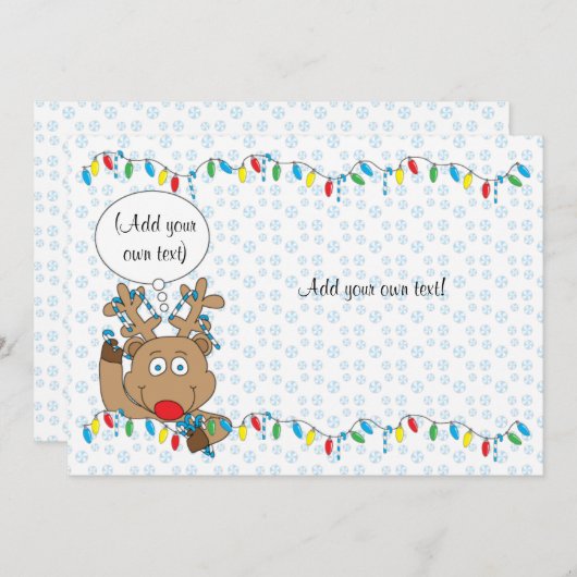 Kerstraap 2-zijdig/plat/kaart/& env 7-inch x5 feestdagenkaart (Voorkant / Achterkant)