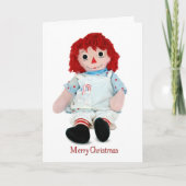 Kerstraap Doll Feestdagen Kaart (Voorkant)