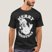 Kerstraap Santa Shaka-Surf T-shirt (Voorkant)