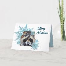 Kerstraap Trash Panda Snowflakes