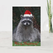 Kerstrace in Santa Hat Foto Feestdagen Kaart (Voorkant)