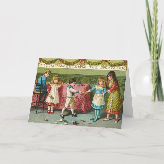 Kerstrackers Feestdagen Kaart (Voorkant)