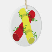 Kerstrackers Keramisch Ornament (Rechts)