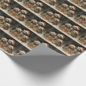 Kerstracons met kerstmutsen cadeaupapier (Hoek)