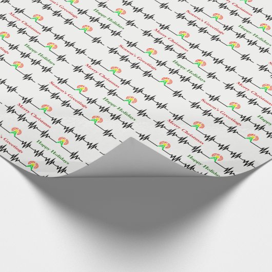 kerstradio zendfrequentie cadeauomslag cadeaupapier (Hoek)