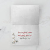 Kerstragdolklap in brand feestdagen kaart (Binnen)