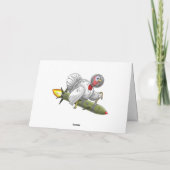 Kerstraketkalkoen Bedankkaart (Achterkant)