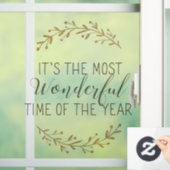 Kerstramen Raamsticker (Huis)