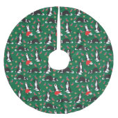 Kerstrand Collie groen Kerstboom Rok (Voorkant)