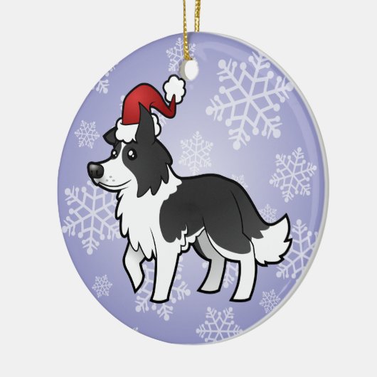 kerstrand collie keramisch ornament (Links)