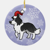 kerstrand collie keramisch ornament (Achterkant)