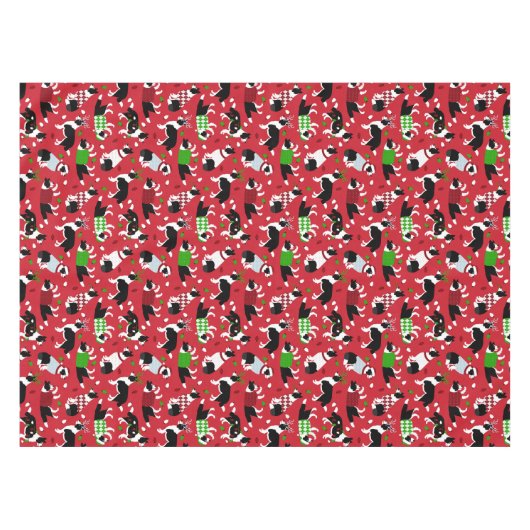 kerstrand collie tafelkleed (Voorkant (Horizontaal))