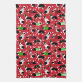 kerstrand collie theedoek (Verticaal)