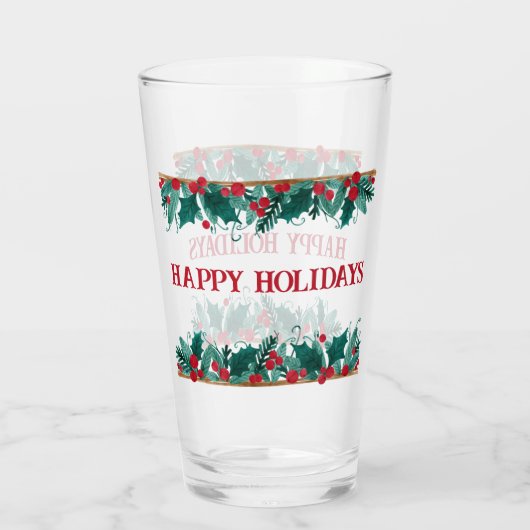 Kerstrand met tekst glas (Achterkant)