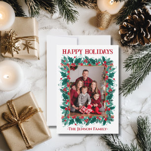 Kerstrand Wreatfoto kerstkaart Bedankkaart