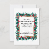 Kerstrand Wreatfoto kerstkaart Bedankkaart (Achterkant)