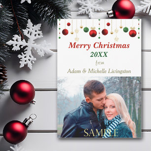 kerstrandfotokaart feestdagenkaart