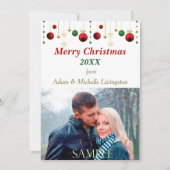 kerstrandfotokaart feestdagenkaart (Voorkant)