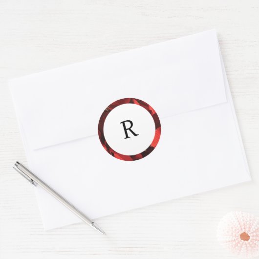 Kerstrapacten Kader Monogram Enveloppe Zegel (Envelop)