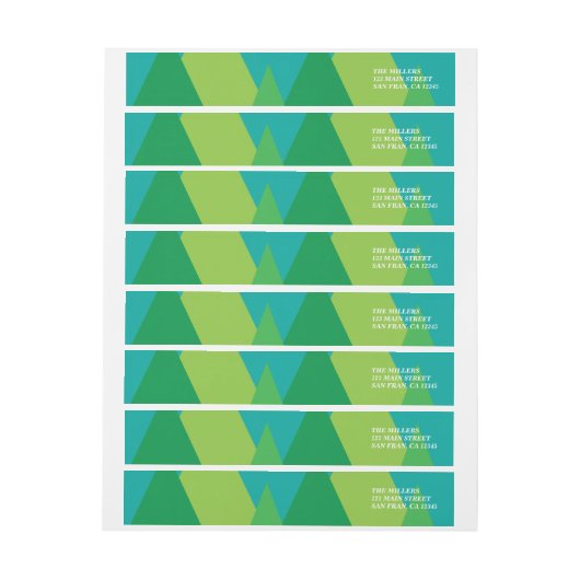 Kerstraparen, adreslabel (Vel)