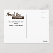 Kerstrapportkaart voor klantwaardering - Zakelijke Briefkaart (Achterkant)