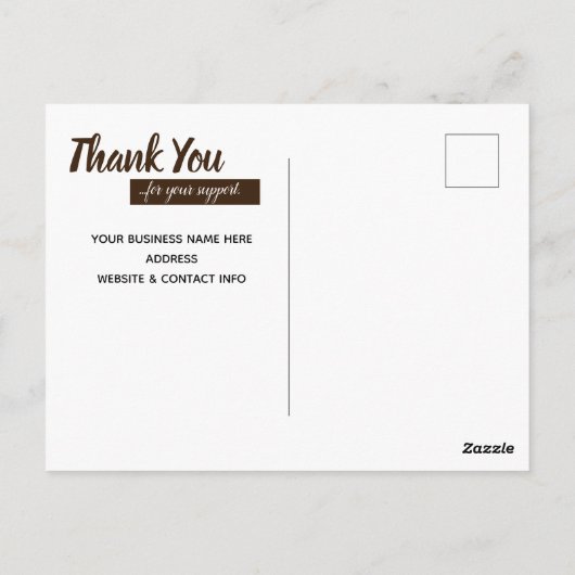 Kerstrapportkaart voor klantwaardering - Zakelijke Briefkaart (Achterkant)