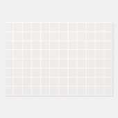 Kerstrasterpatroon Bleek beige en witte plaat Inpakpapier Vel (Voorkant 2)