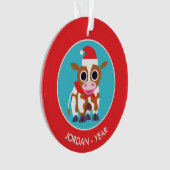 Kerstreba de Koe Ornament (voorkant)