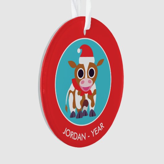 Kerstreba de Koe Ornament (voorkant)