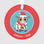 Kerstreba de Koe Ornament (achterkant)