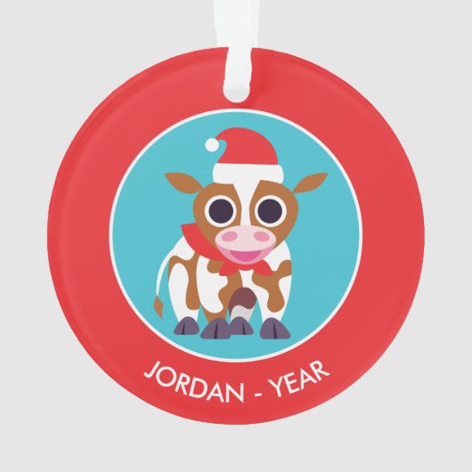Kerstreba de Koe Ornament (achterkant)