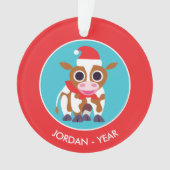 Kerstreba de Koe Ornament (voorkant)