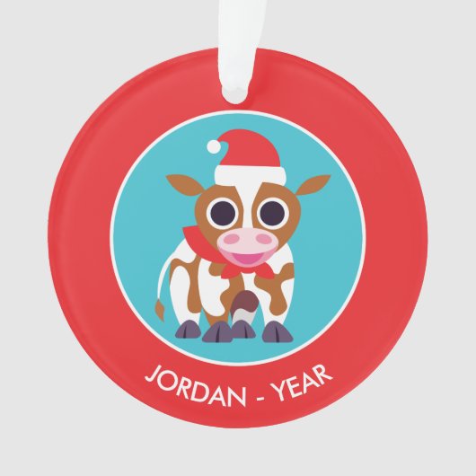 Kerstreba de Koe Ornament (voorkant)