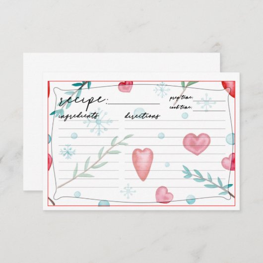 kerstrecept (Voorkant / Achterkant)