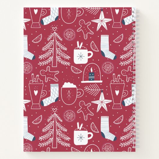 Kerstrecept boek geïllustreerd Cute Pattern (Achterkant)