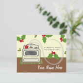 Kerstrecept Briefkaart - Retro Keuken (Staand voorkant)