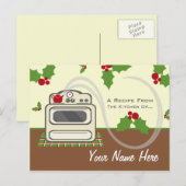 Kerstrecept Briefkaart - Retro Keuken (Voorkant / Achterkant)