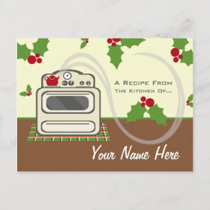 Kerstrecept Briefkaart - Retro Keuken