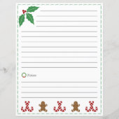 Kerstrecept Kaart (Achterkant)