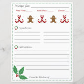 Kerstrecept Kaart (Voorkant)