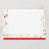 Kerstrecept Kaarten Snowy Winterberries (Achterkant)