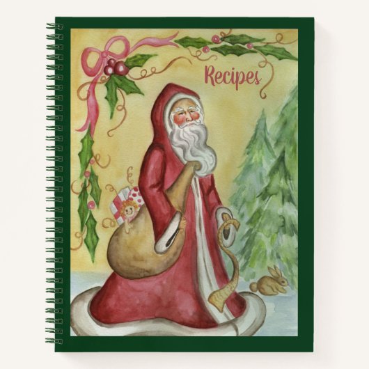 Kerstrecept kookboek notitieboek (Voorkant)