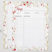 Kerstrecept Multomap Insert 8.5 "x 11" Briefhoofd (Voorkant / Achterkant)